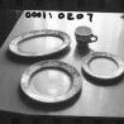 dinig room dishes, Harry Won: Origformat: Negative