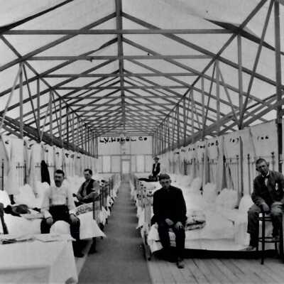 Las Vegas Hotel tent, interior 1905, demolished in 1906