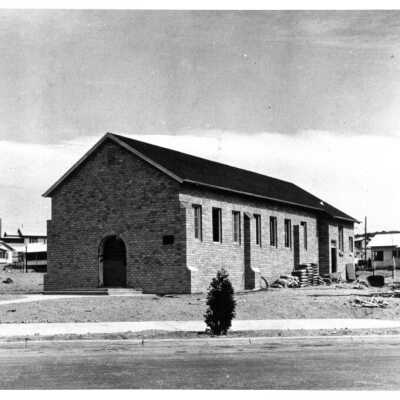 Boulder City St. Andrew's Catholic Church under construction, Apr. 1, 1932