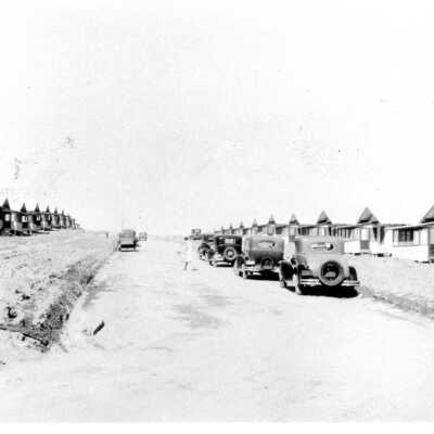 Boulder City housing: Six Companies "Looking northward on California Ave from New Mexico St."