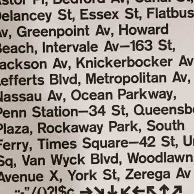 Standards Manual MTA Stop Letterpress