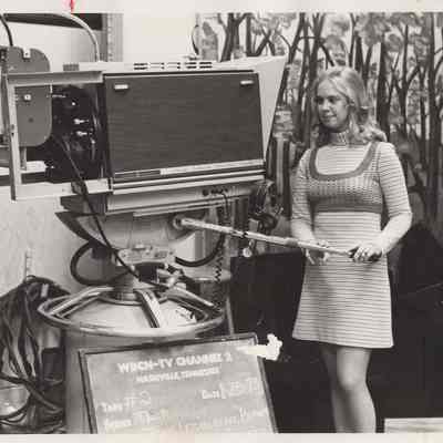Connie S. King behind the camera at WDCN-TV, Winterim