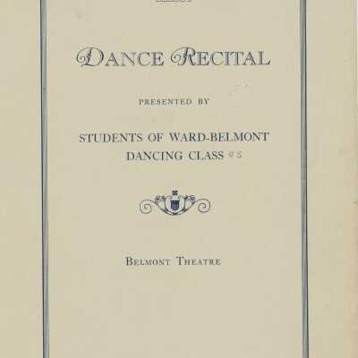 Ward-Belmont 1928 Dance Recital Program