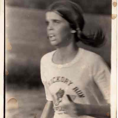 Blurry photo written in blue ink on back, 7th grade - Percy Warner Steeplechase