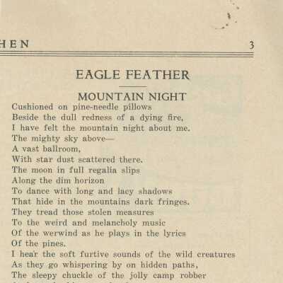 Mountain Night Poetry Essay