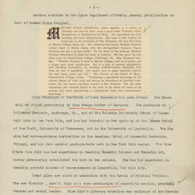 Page with pasted text from a different document and two names underlined in red ink (draft version)