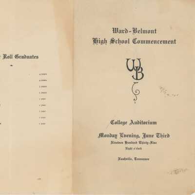 W-B HS Commencement Program, 1935