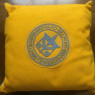 Yellow Ward-Belmont Seal Pillow