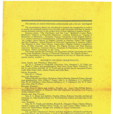 Page 6: Historical Sources, Cast, Credits