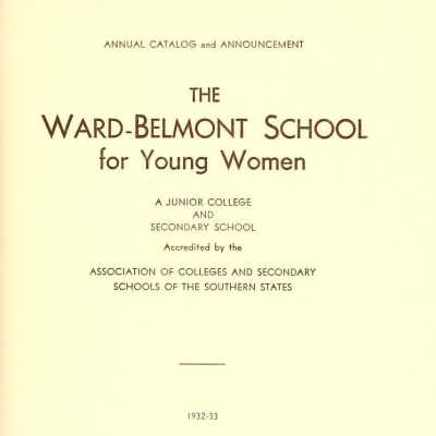 W-B Annual Catalog, 1932-1933
