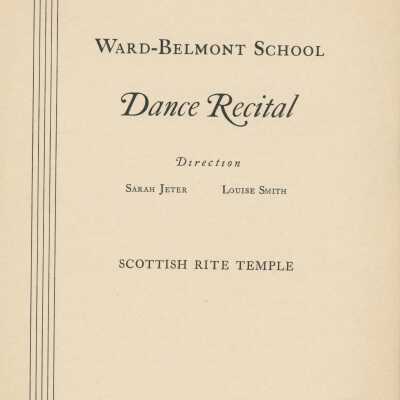 Ward-Belmont 1933 Dance Recital Program