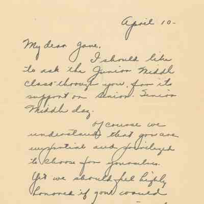 Charlotte Twitty Letter to Jane Sutherland