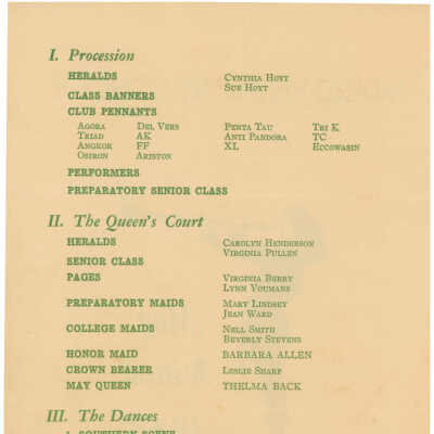 Page 1: Procession, The Queen's Court, The Dances - Pickaninnies, Littlest Rebels, Polka Duet
