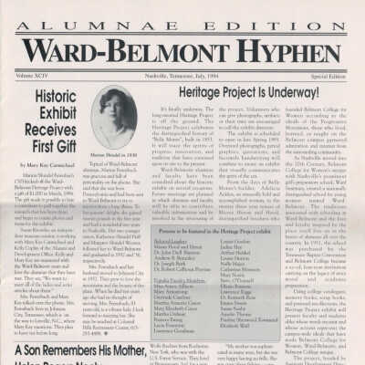 ALUMNAE EDITION Ward-Belmont Hyphen 1994