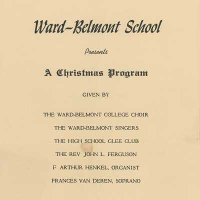 Ward-Belmont Christmas Program, 1949