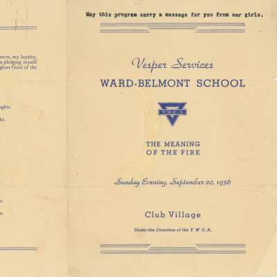 W-B Vesper Program, 1936