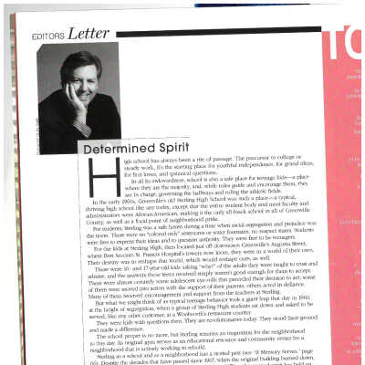 TOWN Magazine, February 2012, Harpeth Hall School Winterim intern Millie Wert ('13)