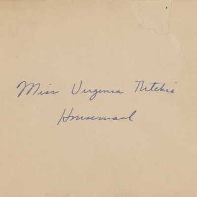 Letter to Virginia Richey, 1934