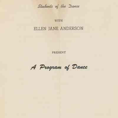 A Program of dance, 1950