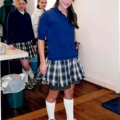Student models pajama shorts