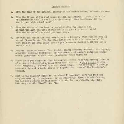 Library Methods