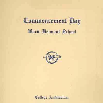 Ward-Belmont School 1936 Commencement Day Program
