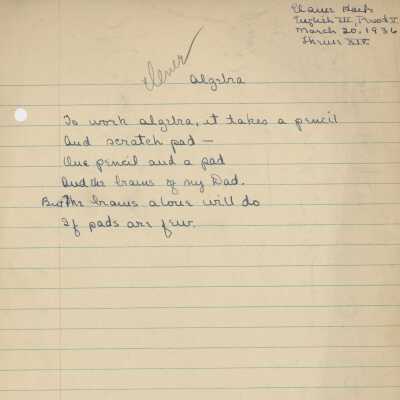 Elaine Haile Poetry, 1936