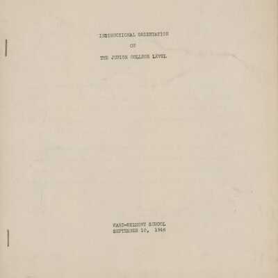 Instructional Orientation Packet, 1946