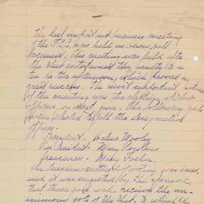 The Twentieth Century Club of Ward-Belmont Meeting Minutes