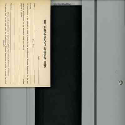 Ward-Belmont Alumnae Fund Pledge Card