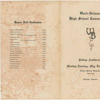 Ward-Belmont High School Commencement, May 28, 1934