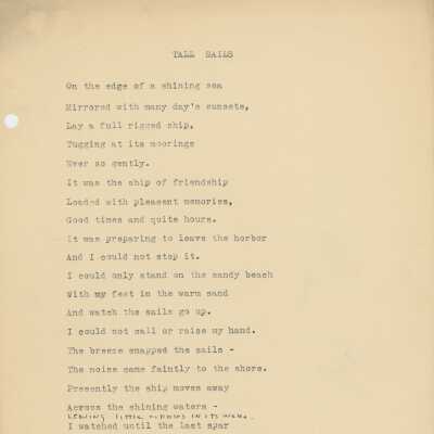 Tall Sails Poem