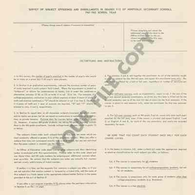 Survey of Subject Offerings and Enrollments in Grades 9-12 of Nonpublic Secondary Schools, 1961-62