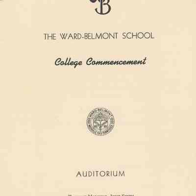 Commencement Season Programs, 1950