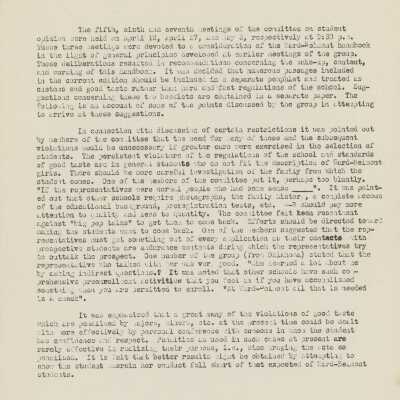 Student Opinion Committee Meeting Minutes
