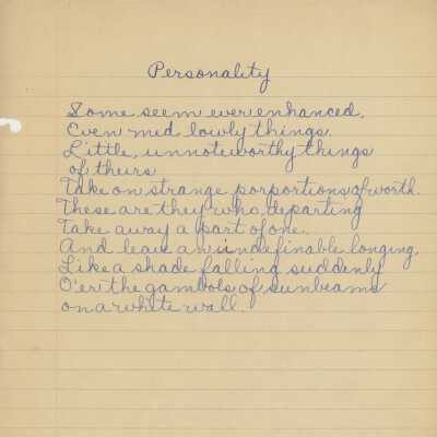 Personality Poem