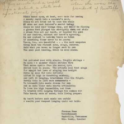 Frances Rose Poetry