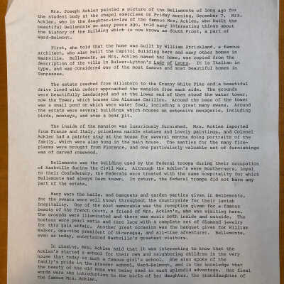 Bellemonte snippet and letter