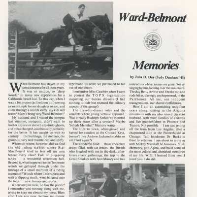 Ward-Belmont Memories, 1990