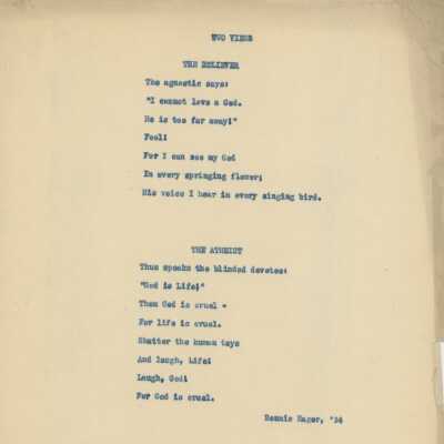 Bonnie Hager Poetry, 1934