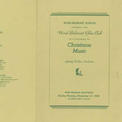 W-B Christmas Music Program, 1936