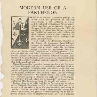 Journal of Expression June 1928 - Modern Use of a Parthenon
