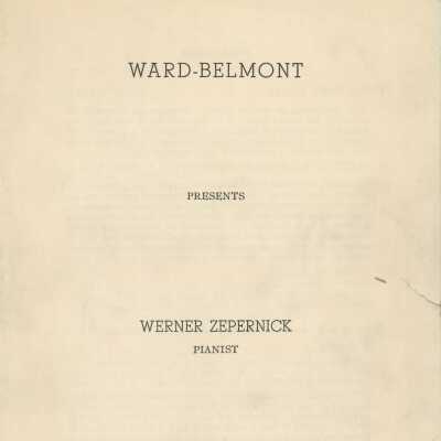 W-B Piano Recital Program, 1950