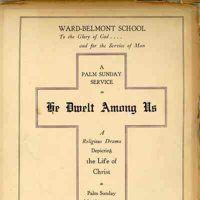 Ward-Belmont School 1937 Palm Sunday Service Program