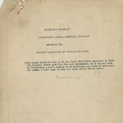 Historical Sketch of W-B Draft, 1935