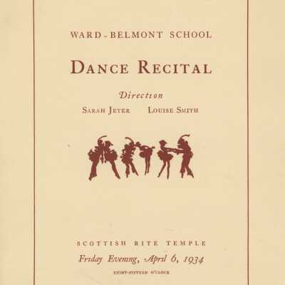 Ward-Belmont 1934 School Dance Recital Program