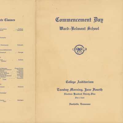 W-B Commencement Program, 1935