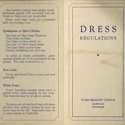 Ward-Belmont Dress Regulations