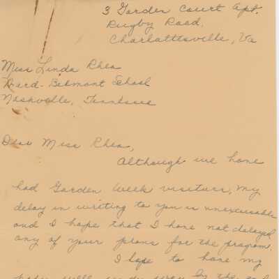25th Anniversary Letters, 1938