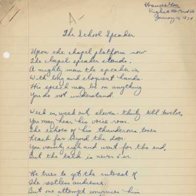 Frances Rose Poetry, 1934